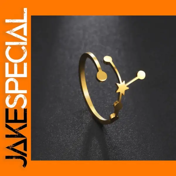 Zodiac Constellation Rings Set for Women
