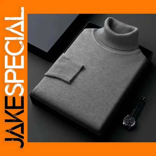 Mens Turtleneck Knitted Sweater Pullover