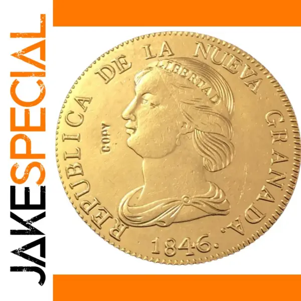 1846 Colombian 16 Pesos Gold Replica Coin