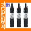 3PCS 1000V DC Solar Diode Connectors 10A 15A 20A