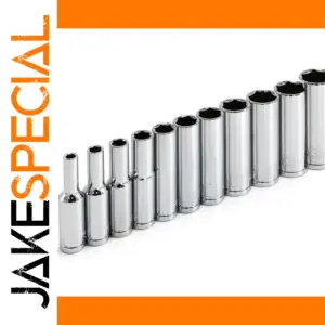 11-Piece Metric Chrome Socket Set 1/4-Inch Drive