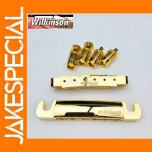Wilkinson Gold Tune-O-Matic Guitar Bridge WOGT1+WOGB2