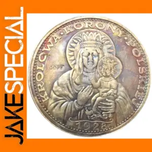 1928 Poland 5 Zlotych Black Madonna Replica Coin