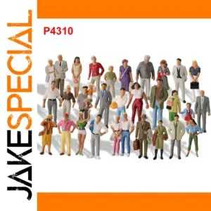 30pcs O Scale Painted Railway Figures Set