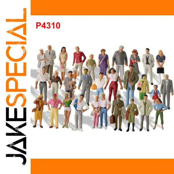 30pcs O Scale Painted Railway Figures Set