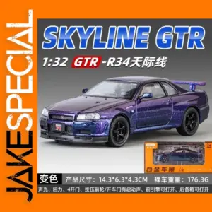 1:32 Nissan GTR R34 Diecast Model Car