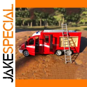Benz Fire Truck Diecast Model 1:50 Scale
