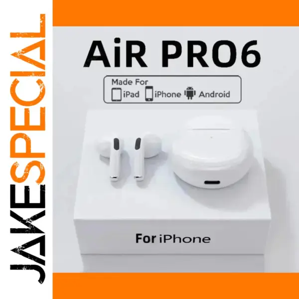 Pro 6 TWS Bluetooth Earphones for iPhone