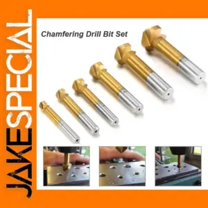 3 Flute 90 Degree HSS Chamfer Drill Bit Set
