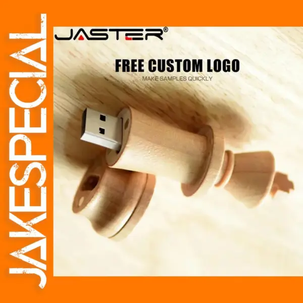 JASTER Wooden Chess 128GB USB Flash Drive