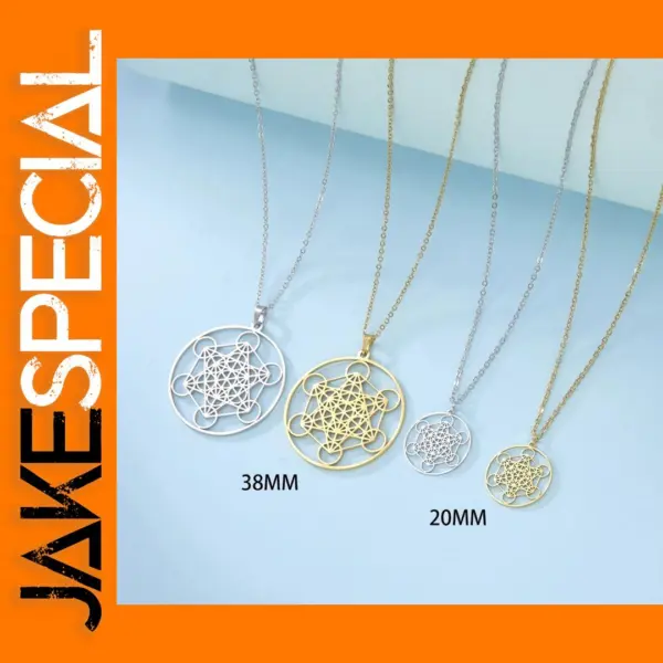 Archangel Metatron Cube Pendant Necklace