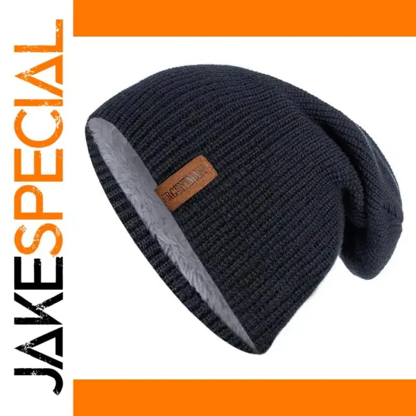 Unisex Fur-Lined Winter Beanie Hat