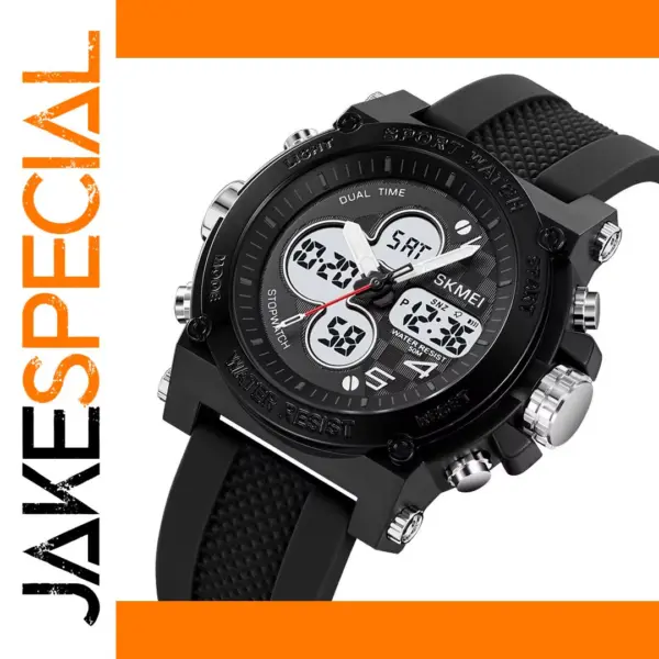 Men's 3-Time Digital Sports Countdown Watch
