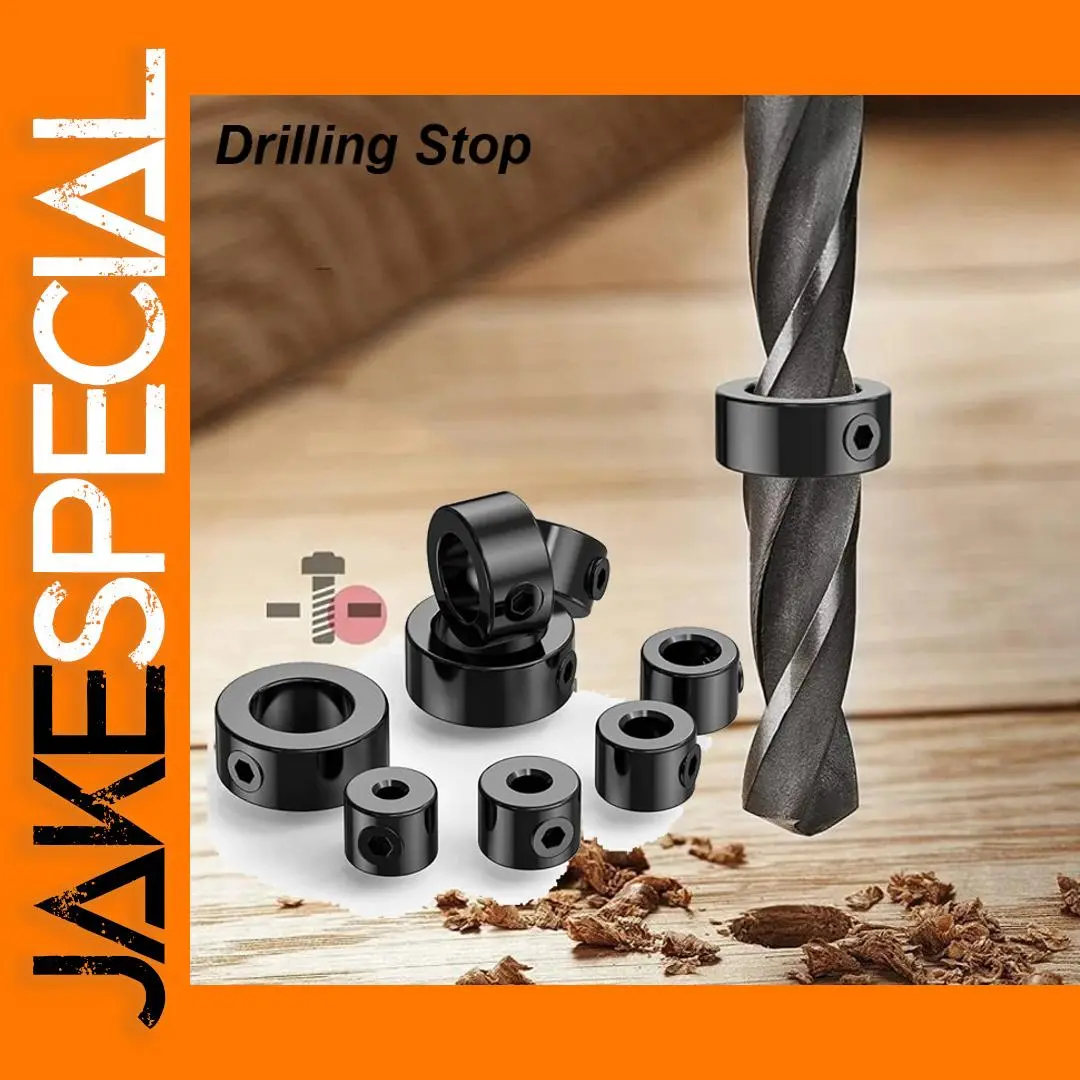 Adjustable Drill Depth Stop Collar Set 8pcs 1 Adjustable Drill Depth Stop Collar Set 8pcs