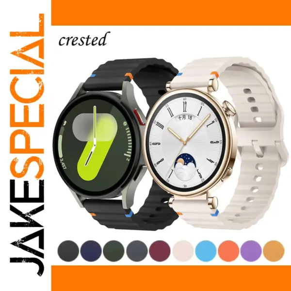 Sport Silicone Watch Band for Samsung Galaxy & Huawei Models