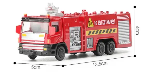 1:72 Alloy Fire Engine Model Car - Image 7