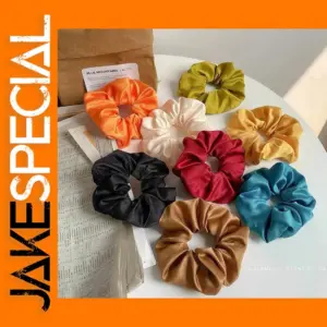 Set of 9 Colorful Satin Hair Bands