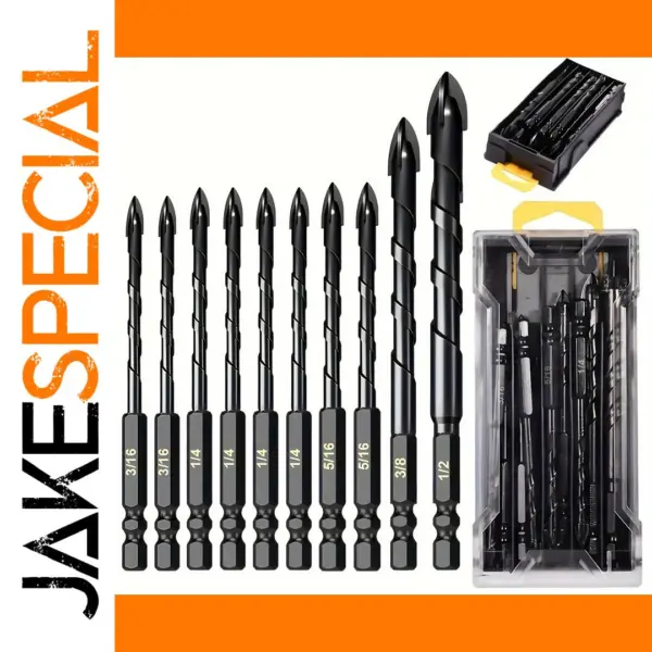 10-Piece Concrete Drill Bit Set