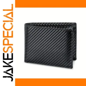Men's RFID Slim Bifold Wallet with 9 Card Slots