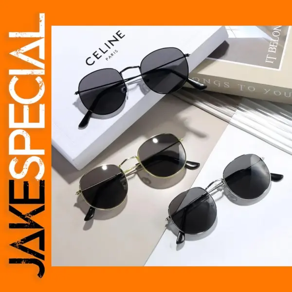 Vintage Round Metal Sunglasses for Women