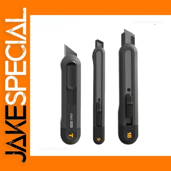 Self-Locking Utility Knife with Sharp Carbon Steel Blade