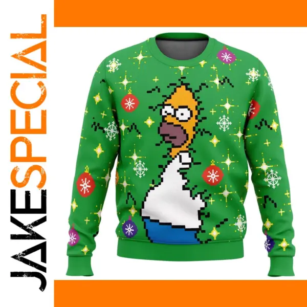 Homer Bush Ugly Christmas Hoodie for Couples