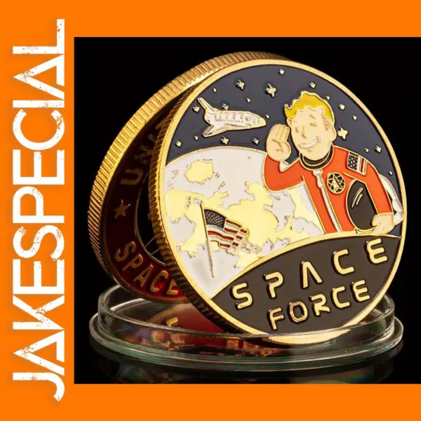 Golden Plated Space Force Commemorative Coin