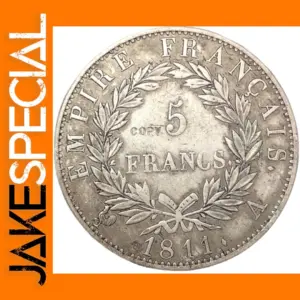 French 1811 5 Francs Replica Silver-plated Item