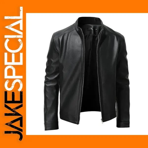 Men's Casual PU Leather Jacket S-5XL