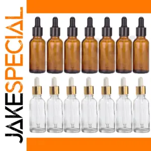 28-Piece Essential Oil Glass Dropper Bottles Set