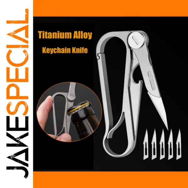 Titanium Alloy Multifunctional Keychain Knife