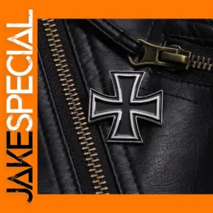 Iron Cross Metal Brooch Vintage Style Pin