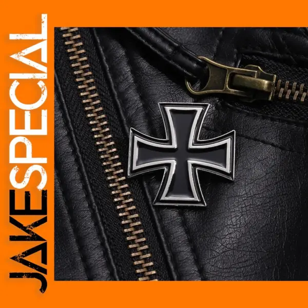 Iron Cross Metal Brooch Vintage Style Pin