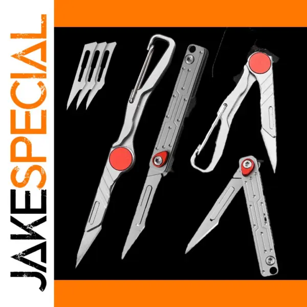 Stainless Steel Folding Scalpel Knife with Blades