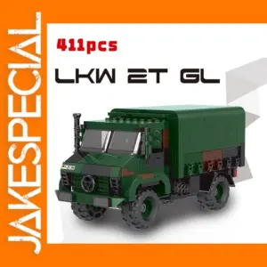 MOC Brick Set Military Truck Building Kit
