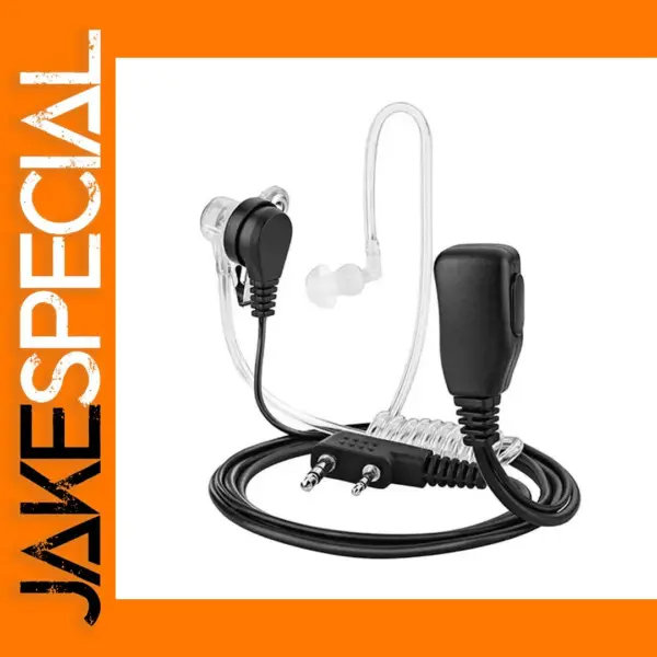 2 Pin PTT MIC Headset for Kenwood Walkie Talkies
