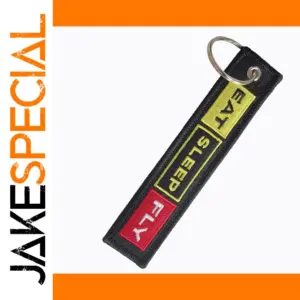 Colorful Embroidered Airplane Keychain