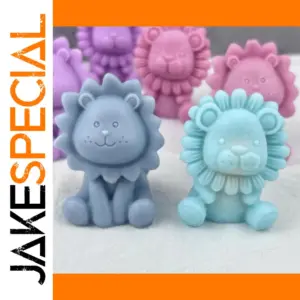 Lion-Shaped Silicone Candle Mold 2D Design