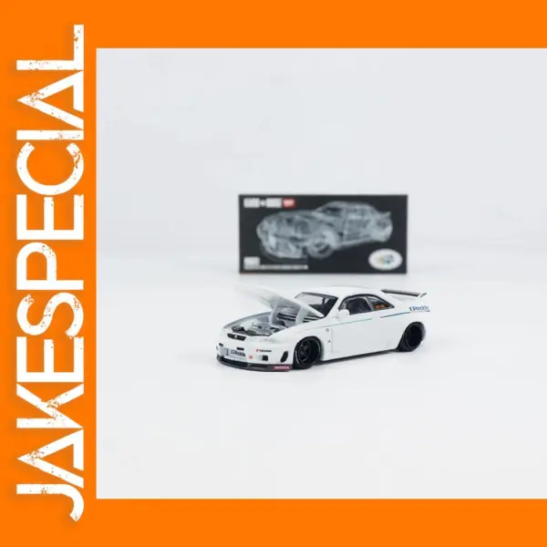 Skyline GT-R R33 Diecast Model 1:64 White
