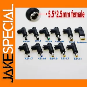 DC 5.5X 2.5 Female to Multi-Size Power Adapter