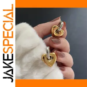 Round Stainless Steel Hoop Drop Earrings