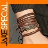 Boho Adjustable Multilayer Leather Bracelet Set