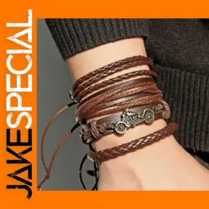 Boho Adjustable Multilayer Leather Bracelet Set