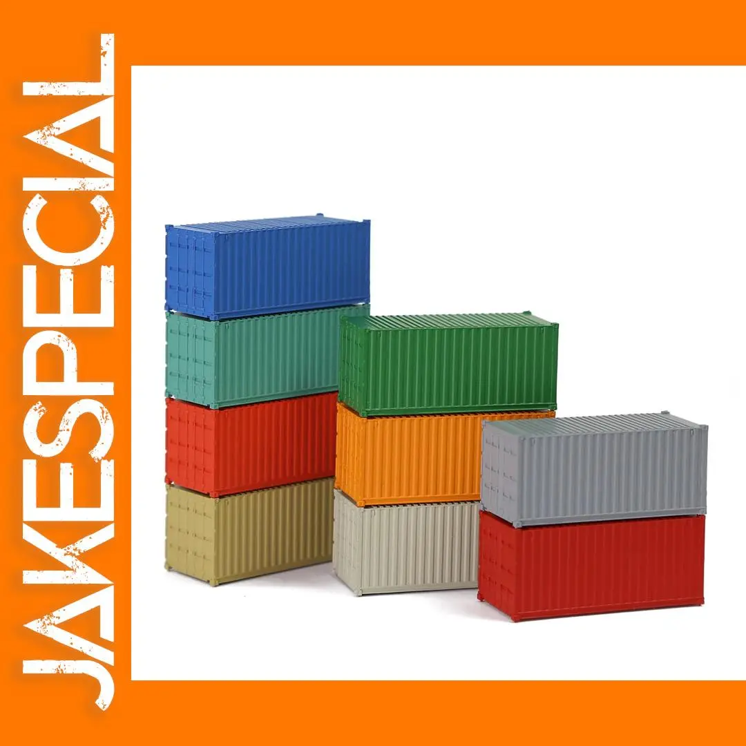 9pcs N Scale 1:160 Plastic Shipping Containers 1 9pcs N Scale 1:160 Plastic Shipping Containers