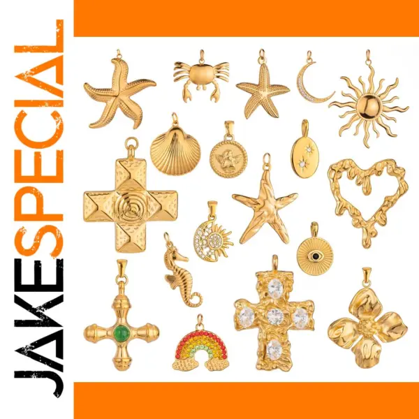 Stainless Steel Sea Shell Starfish Charms
