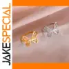 Gold Stainless Steel Butterfly Ring for Women