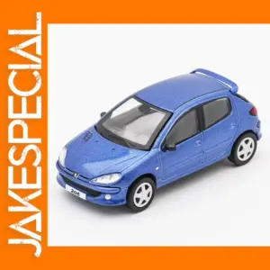 Peugeot 206 1:64 Diecast Model Car Blue