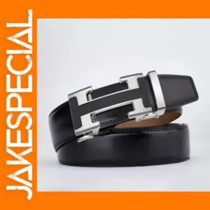 Men's Genuine Leather Automatic Buckle Belt