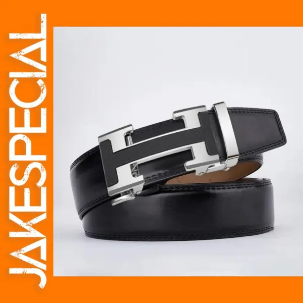 Men's Genuine Leather Automatic Buckle Belt