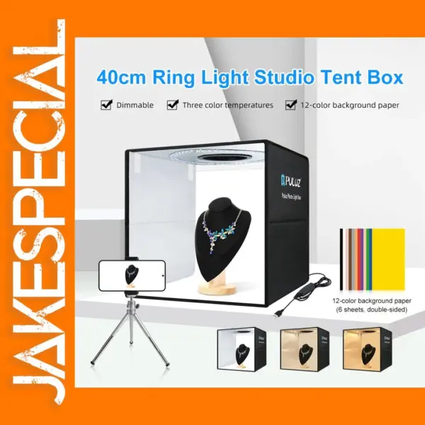 PULUZ 40cm Portable Ring Light Photo Studio